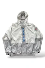 Nike Air Windbreaker Jacke Vintage Style Weiß Grau Gr. L