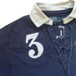 Polo Ralph Lauren Rugby Shirt Longsleeve Stickerei RLPC Blau Gr. S – Bild 2