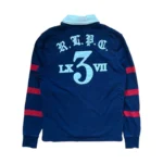 Polo Ralph Lauren Rugby Shirt Longsleeve Stickerei RLPC Blau Gr. S – Bild 5