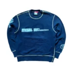Y2K Vintage Diesel Sweatshirt | Contrast Stitch Crewneck XXL | Y2K Cyber Grunge