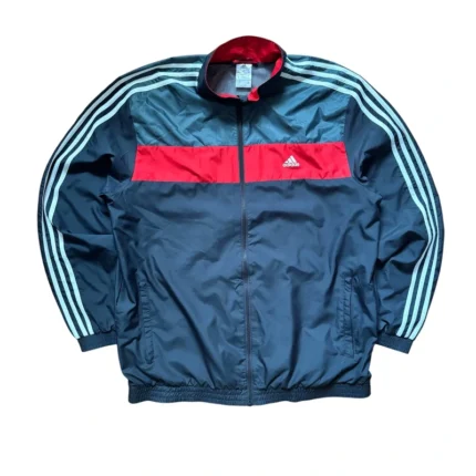 Y2K Vintage Adidas Track Jacket | Monogram Print L | 90s Trainingsjacke