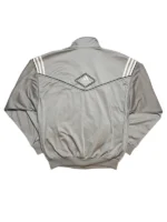 Vintage 90s Adidas Track Jacket | Big Back Logo | Silber Grau L – Bild 2