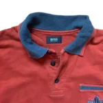 Vintage Hugo Boss Polo-Sweater | Boxy Fit L/XL | 90s Rot – Bild 4