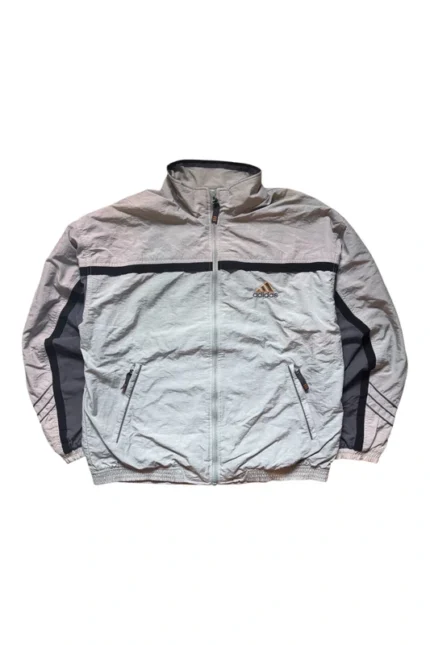 Vintage Adidas Windbreaker Jacke - M - Center Logo - Boxy Fit 90s Track Jacket