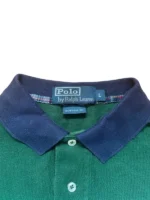 Ralph Lauren Big Pony Polo Shirt L Grün Navy Custom Fit Vintage Tartan Patch – Bild 4