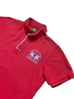 La Martina Polo Shirt M Rot Tradicion Del Polo Argentino Vintage Stickerei Equestrian – Bild 2