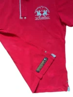 La Martina Polo Shirt M Rot Tradicion Del Polo Argentino Vintage Stickerei Equestrian – Bild 5