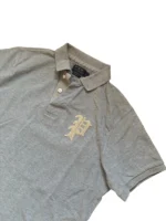 Ralph Lauren Custom Fit Polo M Grau Heather Big P Varsity Patch College Style VNTG – Bild 2