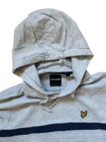 Lyle & Scott Hoodie Kapuzenpullover Colorblock Grau Dunkelblau Gr. M – Bild 4