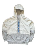 Nike Air Windbreaker Übergangsjacke Colorblock Weiß Grau Gr. L