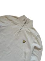 Lyle & Scott Half-Zip Pullover Troyer Creme Beige Gr. M – Bild 2