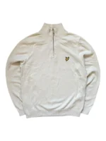 Lyle & Scott Half-Zip Pullover Troyer Creme Beige Gr. M