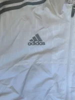 Adidas Trainingsjacke Windbreaker Sportjacke Weiß Grau Gr. XL – Bild 5
