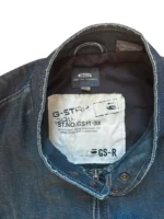 G-Star Raw Jeansjacke Denim Jacke Biker Style Dunkelblau Gr. L – Bild 2