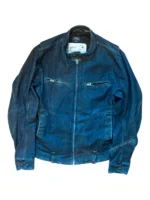 G-Star Raw Jeansjacke Denim Jacke Biker Style Dunkelblau Gr. L