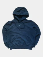 Vintage Nike Center Swoosh Hoodie Schwarz Y2K Gr. L Boxy Fit
