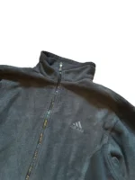Adidas Jacke | Fleece | Größe M | Dunkelblau | Vintage – Bild 2