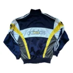 Adidas Trainingsjacke TEAM | 90s Vintage | Größe D6 (L) | Blau/Gelb/Grau | Trackjacket Retro Giacca – Bild 5