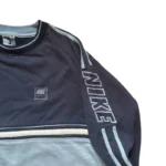 Nike Sweatshirt Crewneck | 90s Vintage | Größe L | Dunkelblau/Hellblau – Bild 3