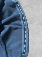 Nike Hoodie Center Swoosh | Y2K Streetwear | Größe L | Schwarz | Pullover Spellout Tape Retro – Bild 3