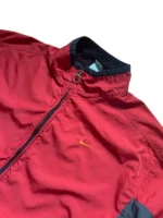 Nike Windbreaker Trainingsjacke | 90s Y2K Vintage | Größe L | Rot/Navy | Trackjacket Veste – Bild 2