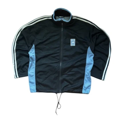 Adidas Trainingsjacke | Y2K Vintage | Größe D6 (L) | Dunkelblau/Hellblau | Trackjacket Retro Zipper