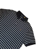 Polo Ralph Lauren Poloshirt | Old Money | Größe XL | Navy/Weiß | Striped Polo Hemd Custom Slim Fit – Bild 2