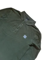 Hugo Boss Langarm Poloshirt | Smart Casual | Größe S/M | Dunkelgrün Oliv | Longsleeve Polo Hemd – Bild 2