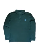 Hugo Boss Langarm Poloshirt | Smart Casual | Größe S/M | Dunkelgrün Oliv | Longsleeve Polo Hemd