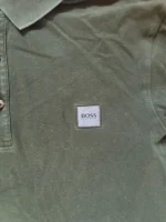 Hugo Boss Langarm Poloshirt | Smart Casual | Größe S/M | Dunkelgrün Oliv | Longsleeve Polo Hemd – Bild 4