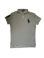 Polo Ralph Lauren Poloshirt Big Pony | Old Money | Größe XL | Beige/Schwarz | Polo Hemd Custom Fit