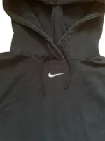 Nike Center Swoosh Hoodie | Y2K Streetwear | Größe M | Schwarz | Pullover Boxy Vintage – Bild 3