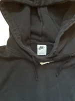 Nike Center Swoosh Hoodie | Y2K Streetwear | Größe M | Schwarz | Pullover Boxy Vintage – Bild 4