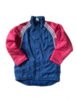 Adidas Vintage Coach Jacke | Retro 90s | Größe L | Blau/Rot | Puffer Parka Jacket