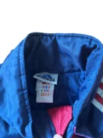 Adidas Vintage Coach Jacke | Retro 90s | Größe L | Blau/Rot | Puffer Parka Jacket – Bild 3