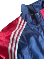 Adidas Vintage Coach Jacke | Retro 90s | Größe L | Blau/Rot | Puffer Parka Jacket – Bild 5