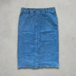 Mango Midi-Jeansrock | Vintage Style | Größe S | Mittelblau – Bild 3