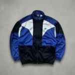 Nike Trainingsjacke | Vintage 90s Y2K | Größe M | Schwarz Blau Weiß
