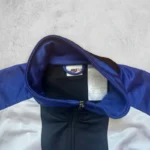 Nike Trainingsjacke | Vintage 90s Y2K | Größe M | Schwarz Blau Weiß – Bild 4