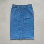 Mango Midi-Jeansrock | Vintage Style | Größe S | Mittelblau – Bild 3