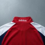 Adidas Trainingsjacke | Vintage 90s | Größe L | Rot Navy Weiß – Bild 4