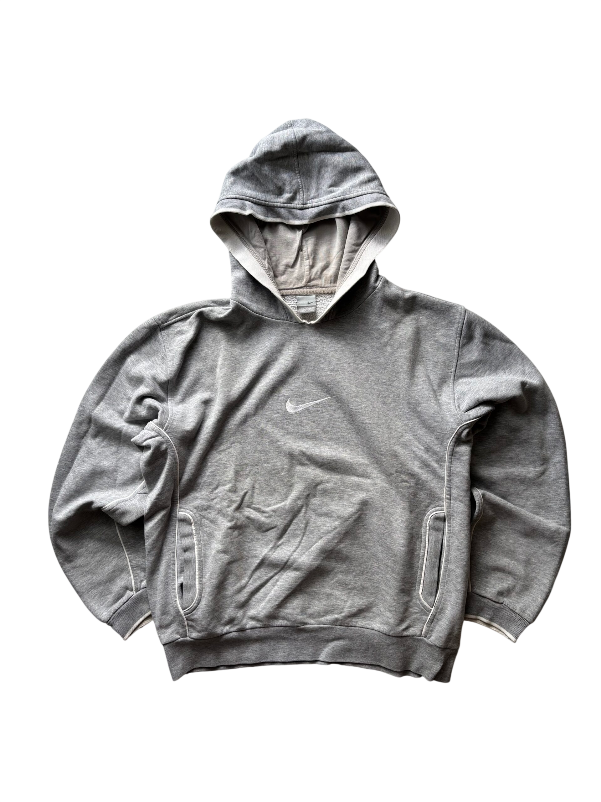 Nike Hoodie | Center Swoosh Vintage | Größe L | Grau