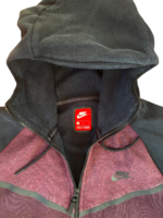 Nike Tech Fleece Hoodie | Vintage | Größe M | Weinrot Schwarz – Bild 3