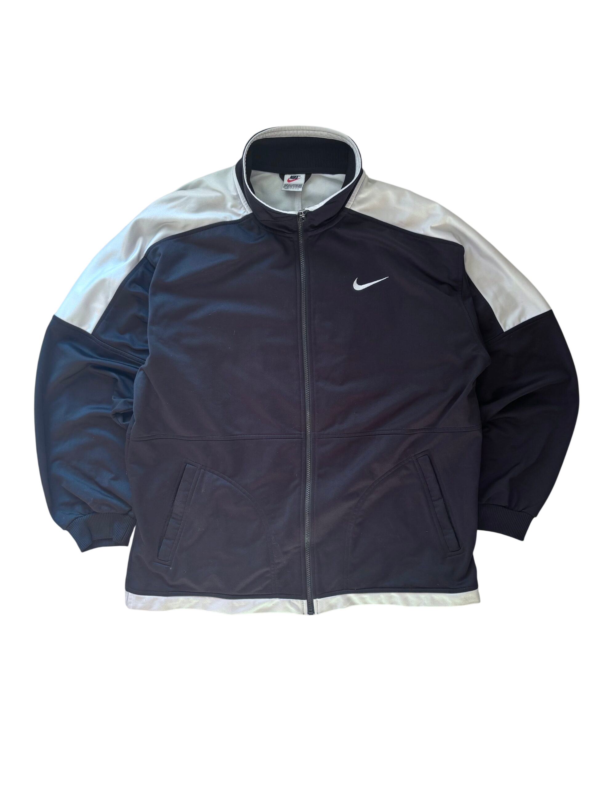 Nike Trainingsjacke | Vintage 90s | Größe L | Blau Silber