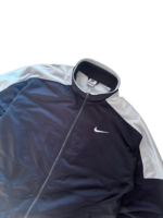 Nike Trainingsjacke | Vintage 90s | Größe L | Blau Silber – Bild 2