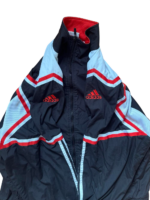 Adidas Trainingsjacke | 90s Vintage | Größe XL | Schwarz/Rot/Weiß – Bild 4