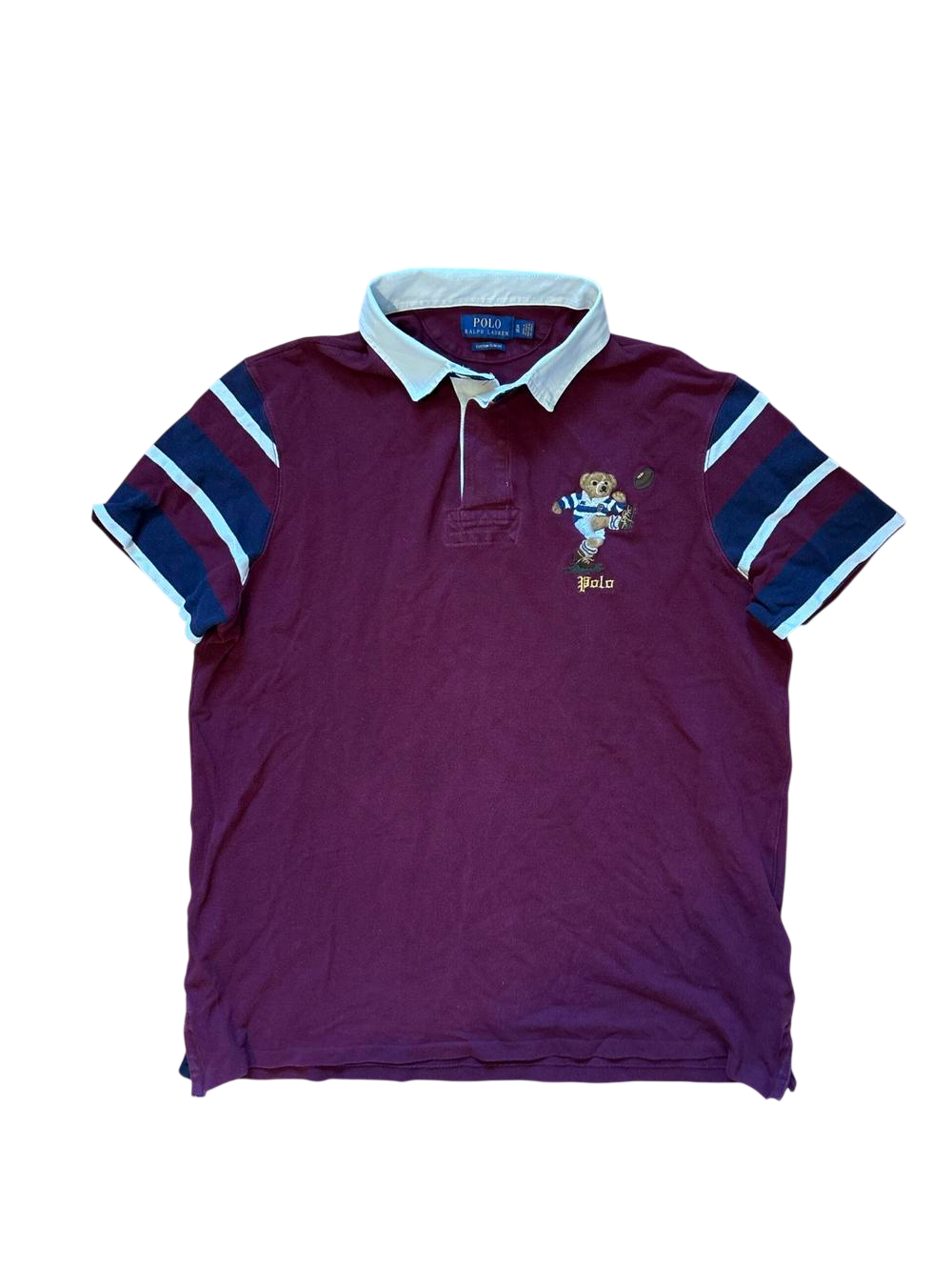 2026-05-25T101029.6120200 Polo Ralph Lauren Rugby Shirt | Polo Bear | Größe XL | Bordeauxrot – Bild 1