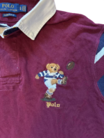 Polo Ralph Lauren Rugby Shirt | Polo Bear | Größe XL | Bordeauxrot – Bild 3