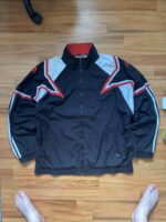 Adidas Trainingsjacke | 90s Vintage | Größe XL | Schwarz/Rot/Weiß – Bild 6