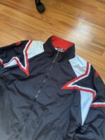 Adidas Trainingsjacke | 90s Vintage | Größe XL | Schwarz/Rot/Weiß – Bild 7